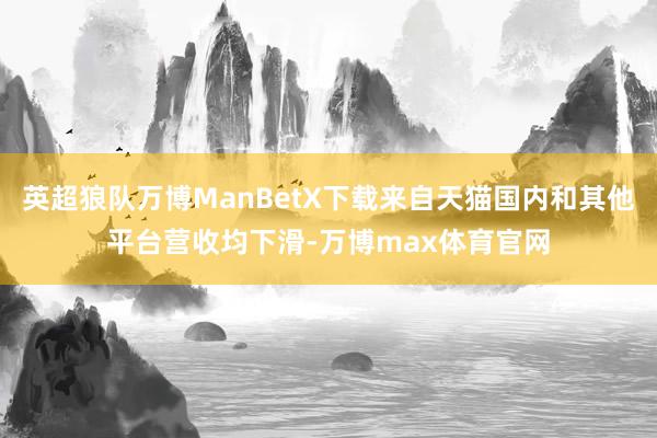 英超狼队万博ManBetX下载来自天猫国内和其他平台营收均下滑-万博max体育官网