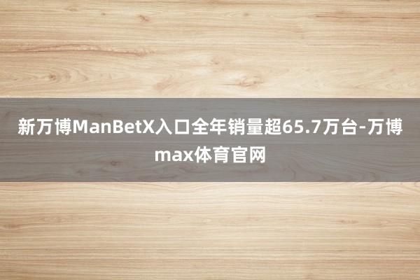新万博ManBetX入口全年销量超65.7万台-万博max体育官网