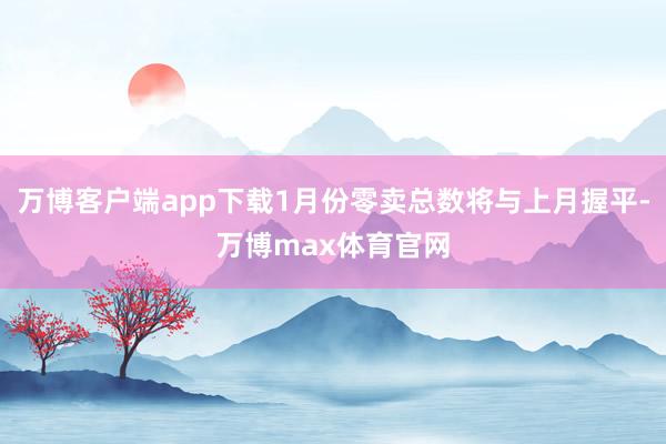 万博客户端app下载1月份零卖总数将与上月握平-万博max体育官网