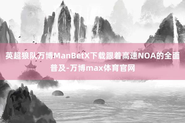 英超狼队万博ManBetX下载跟着高速NOA的全面普及-万博max体育官网