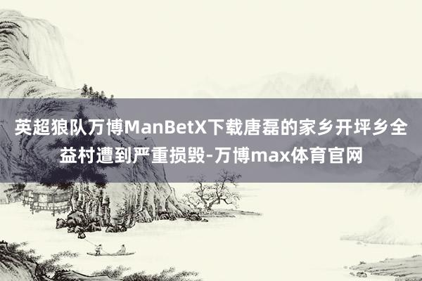 英超狼队万博ManBetX下载唐磊的家乡开坪乡全益村遭到严重损毁-万博max体育官网